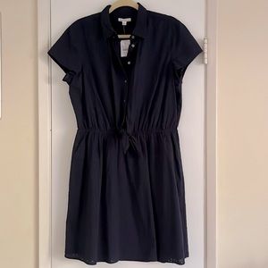 J. Crew Navy Eyelet Dress